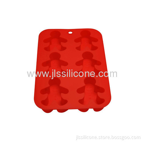 Lovely Human Shape Silicone Ice Cube Mold With 6 Cavities